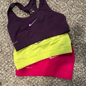 Nike sports bras bundle of 3